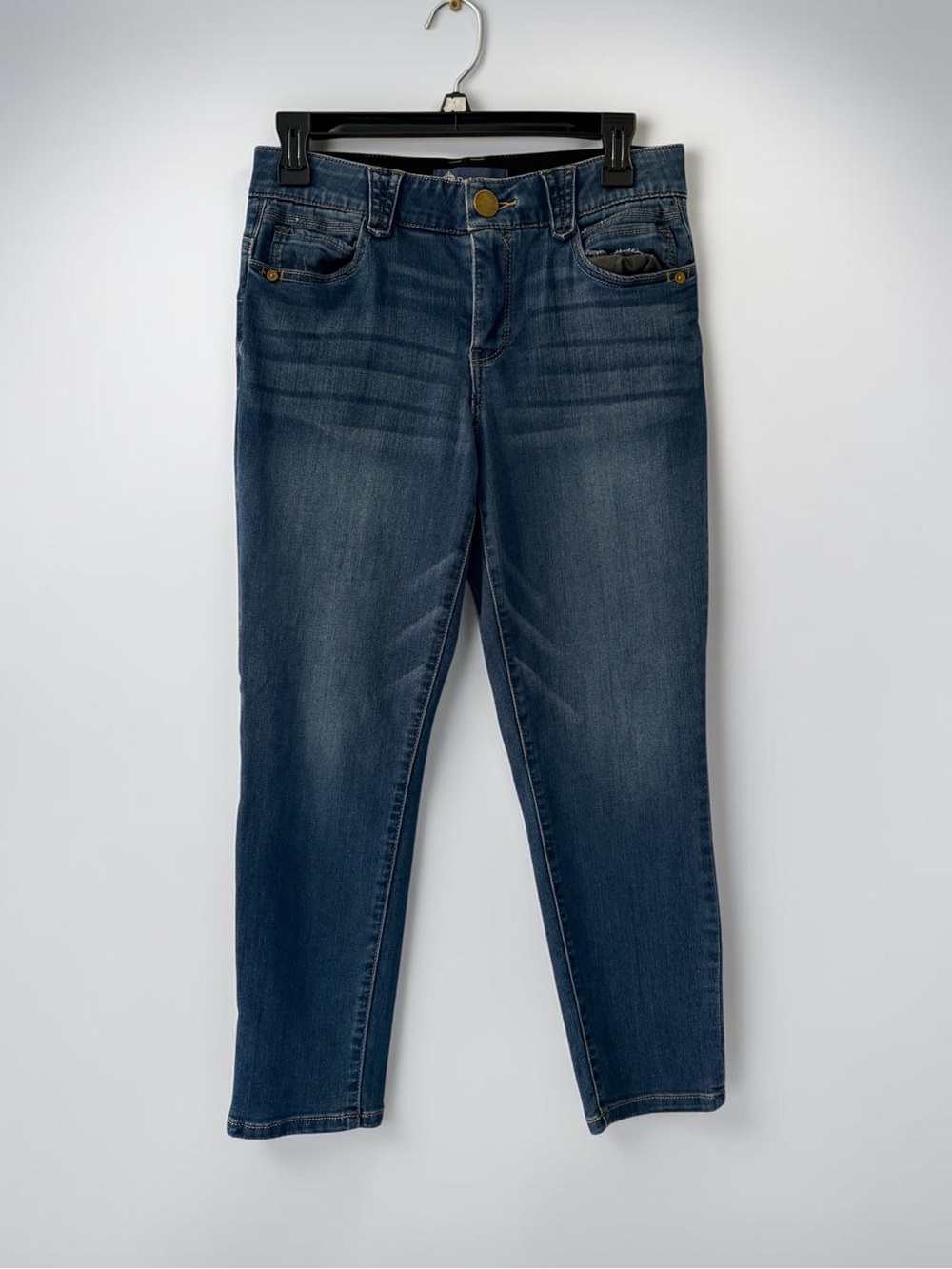 Democracy Dark Wash Cropped Skinny Jeans
